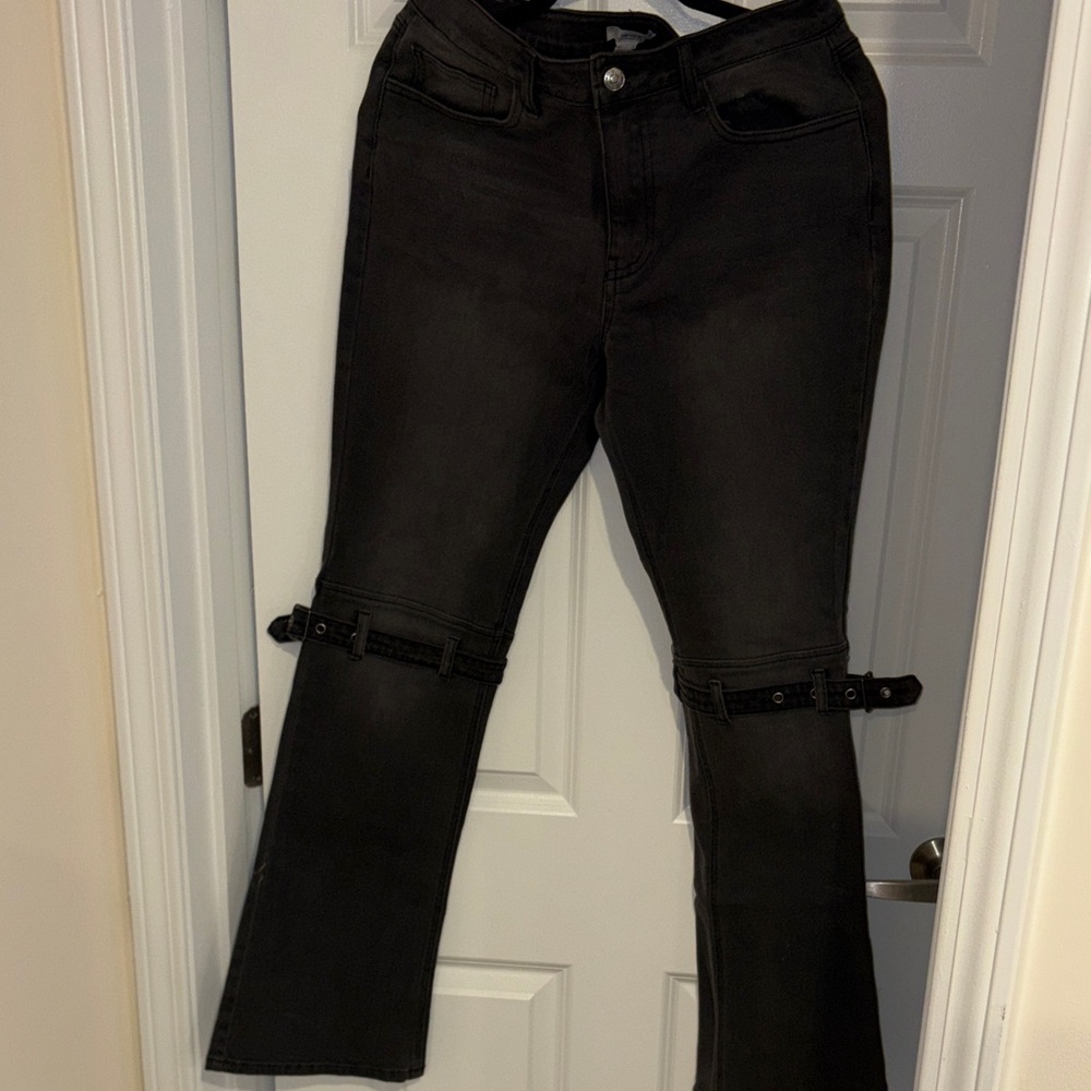 Black High Rise Jeans Edgy Grunge Alt Style
